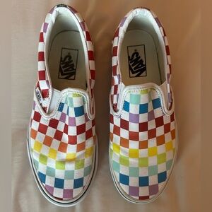 Vans Colorful Checkered Slip-On Sneakers